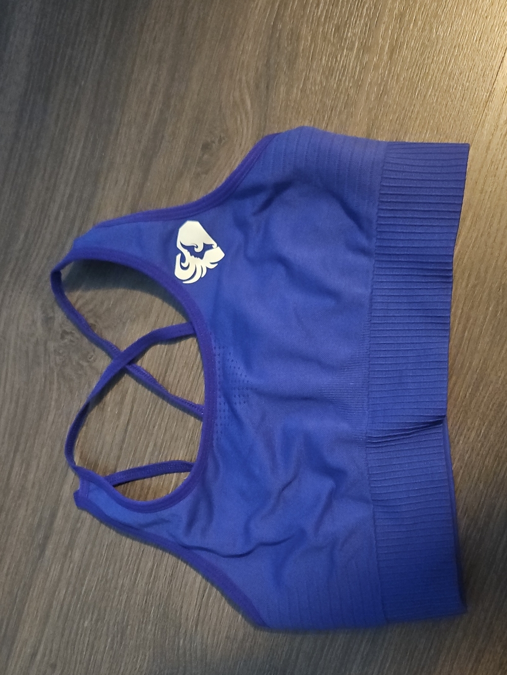 Seamless Royal Blue Strappy Sports Bra